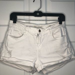 Bullhead White Denim Shorts